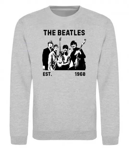 Свитшот The Beatles 1960 Серый меланж фото