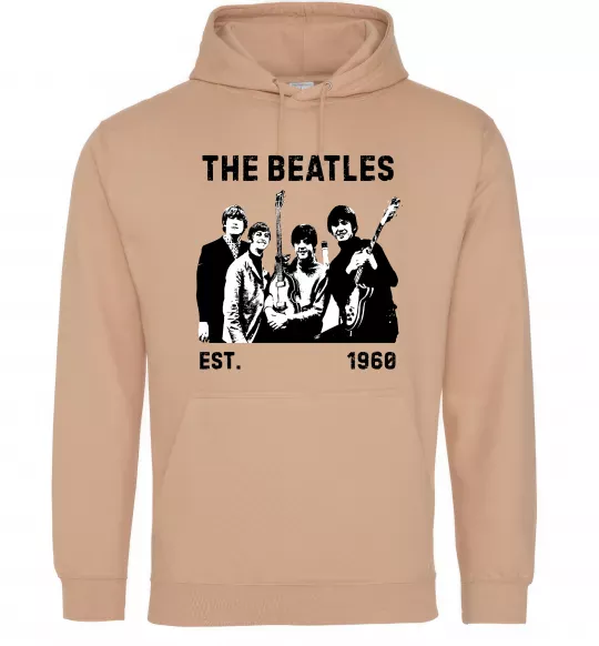 Женская толстовка (худи) The Beatles 1960 Песочный фото