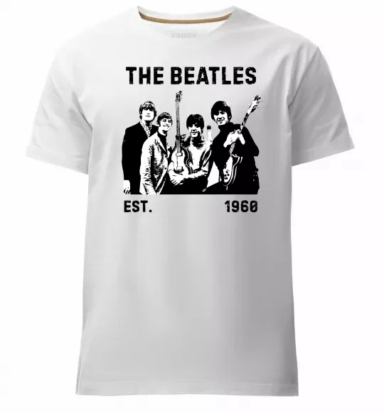 Чоловіча преміум футболка The Beatles 1960 Білий фото