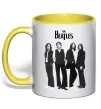 Чашка с цветной ручкой Гурт The Beatles Солнечно желтый фото