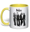Чашка с цветной ручкой Гурт The Beatles Лимонный фото