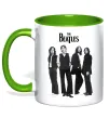 Чашка с цветной ручкой Гурт The Beatles Зеленый фото