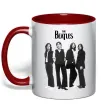 Чашка с цветной ручкой Гурт The Beatles Красный фото
