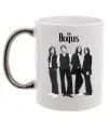 Чашка с цветной ручкой Гурт The Beatles Серебро фото