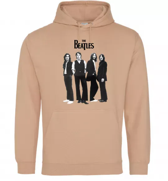 Мужская толстовка (худи) Гурт The Beatles Песочный фото
