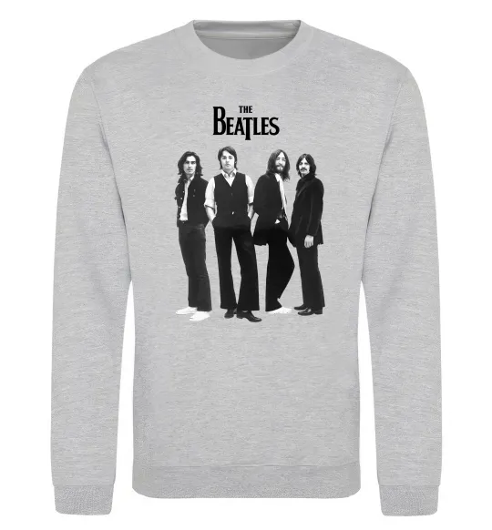 Світшот Гурт The Beatles Сірий меланж фото