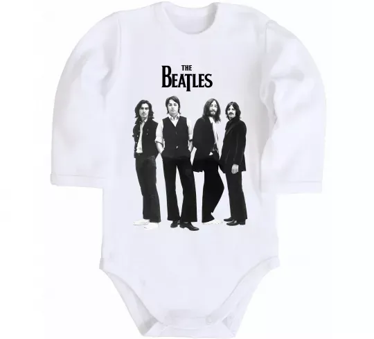Детский боди Гурт The Beatles Белый фото