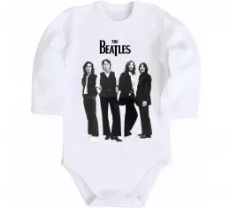 Детский боди Гурт The Beatles Белый фото