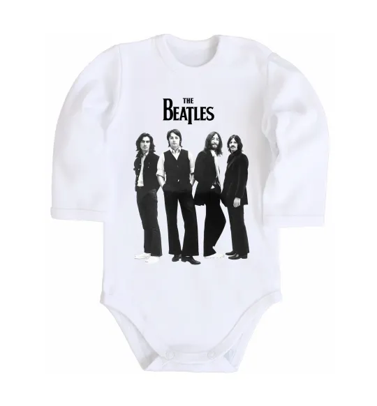 Дитячий бодік Гурт The Beatles Білий фото
