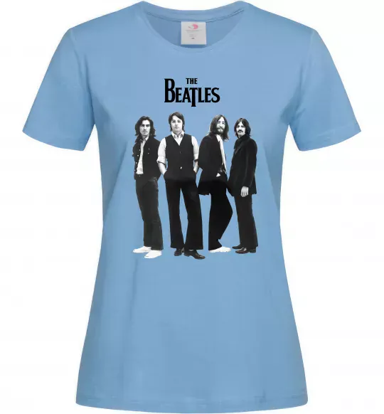Женская футболка Гурт The Beatles Голубой фото