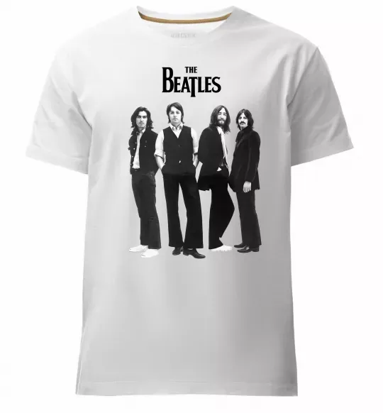 Чоловіча преміум футболка Гурт The Beatles Білий фото