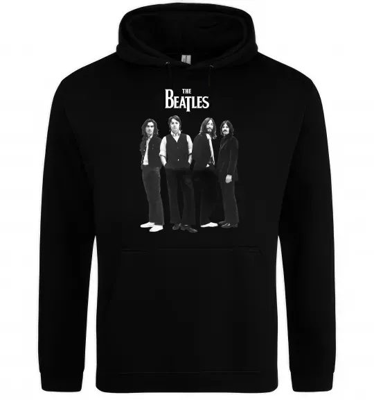 Женская толстовка (худи) Гурт The Beatles Черный фото