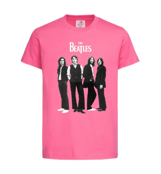 Дитяча футболка Гурт The Beatles Яскраво-рожевий фото