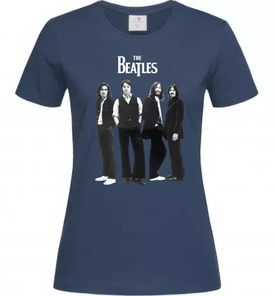 Женская футболка Гурт The Beatles Темно-синий фото