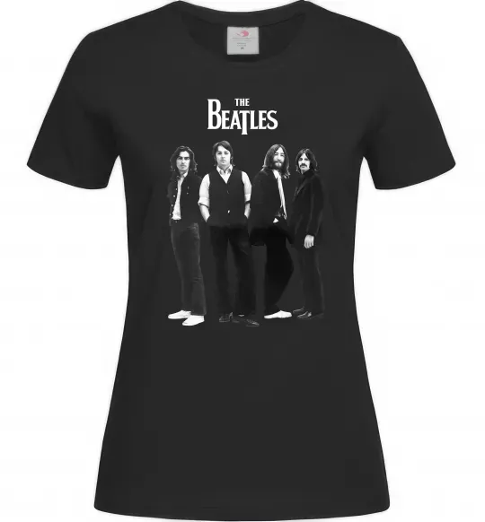 Женская футболка Гурт The Beatles Черный фото