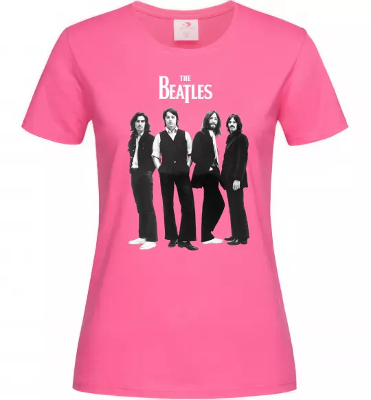 Женская футболка Гурт The Beatles Ярко-розовый фото
