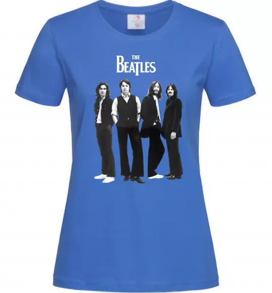 Женская футболка Гурт The Beatles Ярко-синий фото