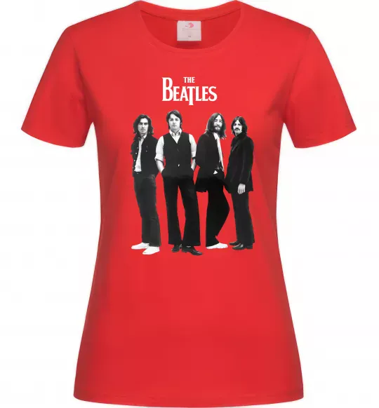Женская футболка Гурт The Beatles Красный фото