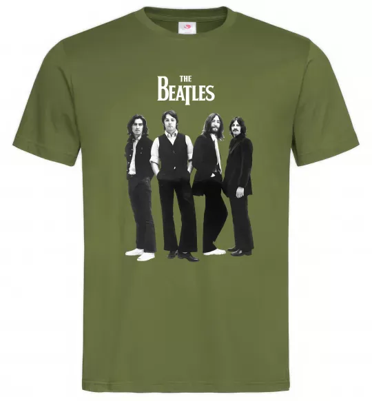 Мужская футболка Гурт The Beatles Оливковый фото