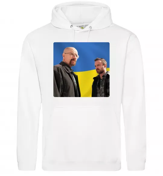 Чоловіча толстовка (худі) Пуститися берега UA Білий фото