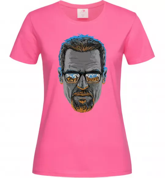 Жіноча футболка The danger Яскраво-рожевий фото