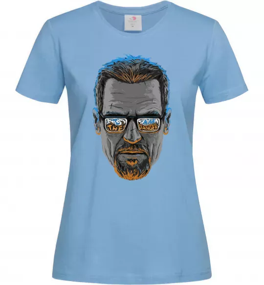 Жіноча футболка The danger Блакитний фото