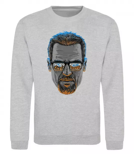 Свитшот The danger Серый меланж фото