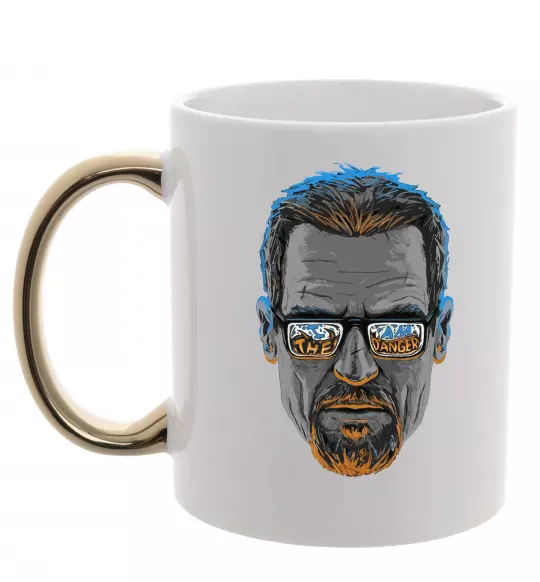 Чашка с цветной ручкой The danger Золото фото