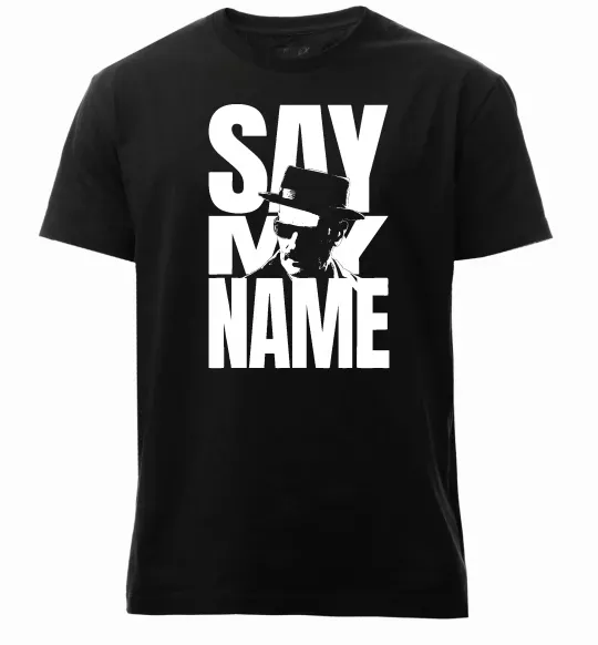 Мужская премиум футболка Say my name пуститися берега Черный фото