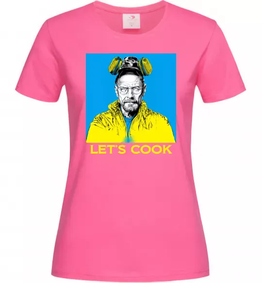 Жіноча футболка Let`s cook Яскраво-рожевий фото