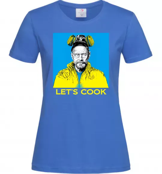 Жіноча футболка Let`s cook Яскраво-синій фото