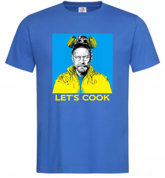 Мужская футболка Let`s cook Ярко-синий фото