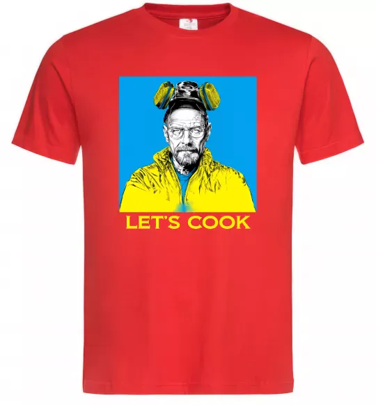 Мужская футболка Let`s cook Красный фото