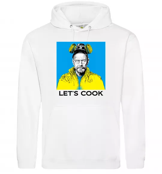 Мужская толстовка (худи) Let`s cook Белый фото