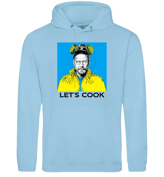 Мужская толстовка (худи) Let`s cook Голубой фото