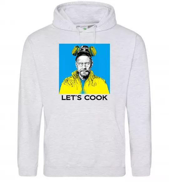 Жіноча толстовка (худі) Let`s cook Сірий меланж фото