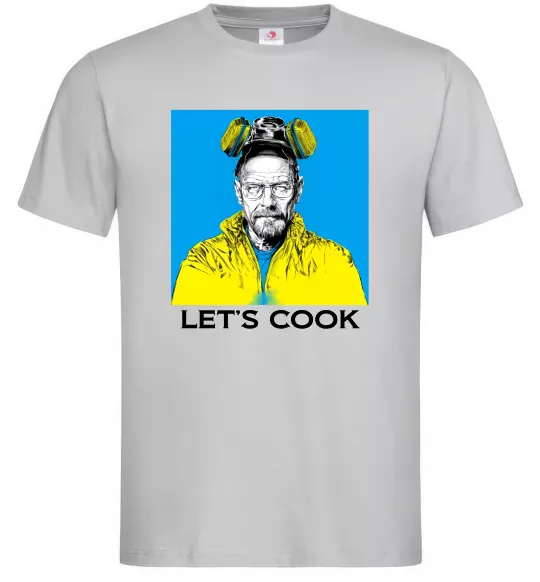 Мужская футболка Let`s cook Серый фото