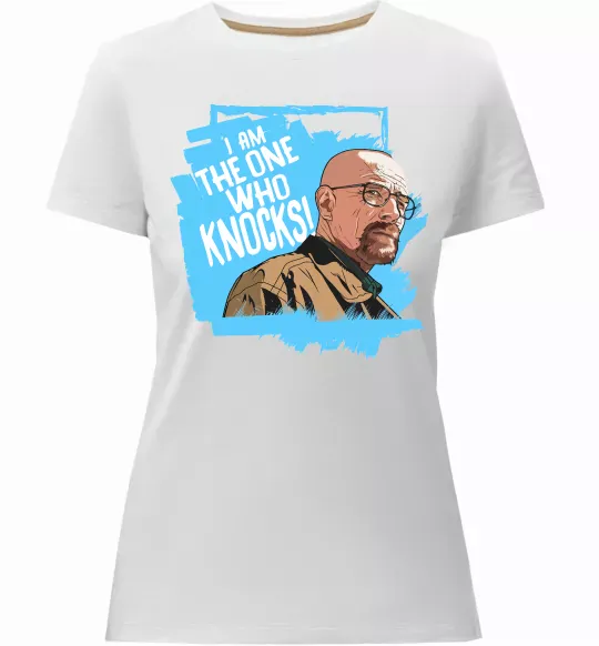 Женская премиум футболка I am the one who knocks Белый фото