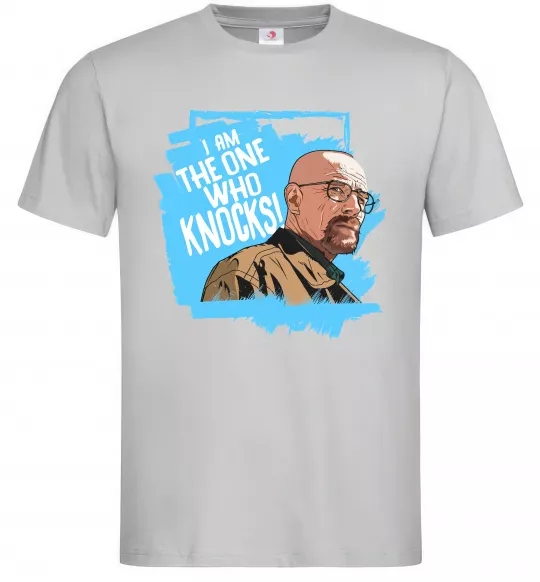 Мужская футболка I am the one who knocks Серый фото
