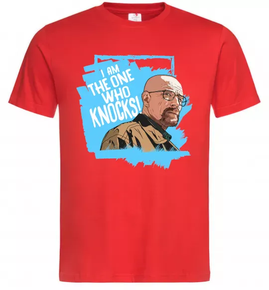 Мужская футболка I am the one who knocks Красный фото