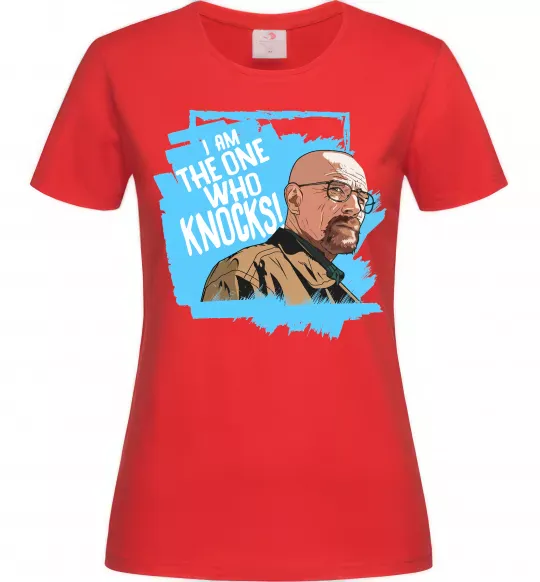 Женская футболка I am the one who knocks Красный фото