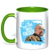 Чашка с цветной ручкой I am the one who knocks Зеленый фото