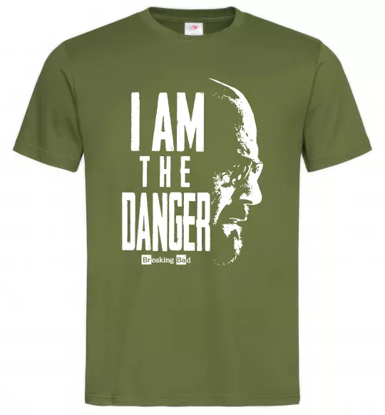 Мужская футболка I am the danger Breaking Bad Оливковый фото