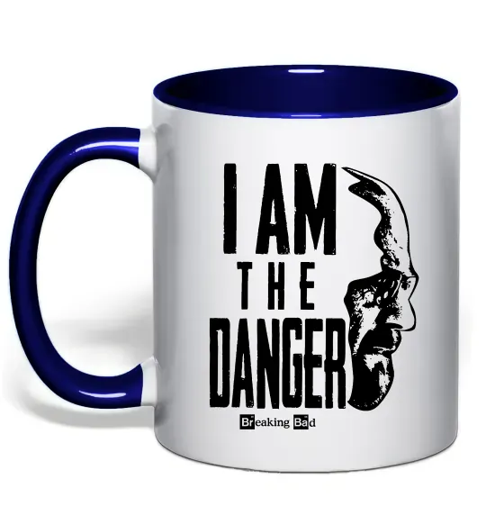 Чашка с цветной ручкой I am the danger Breaking Bad Глубокий темно-синий фото