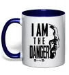 Чашка с цветной ручкой I am the danger Breaking Bad Глубокий темно-синий фото