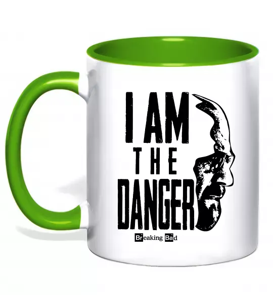 Чашка с цветной ручкой I am the danger Breaking Bad Зеленый фото