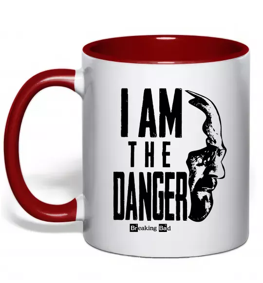 Чашка с цветной ручкой I am the danger Breaking Bad Красный фото