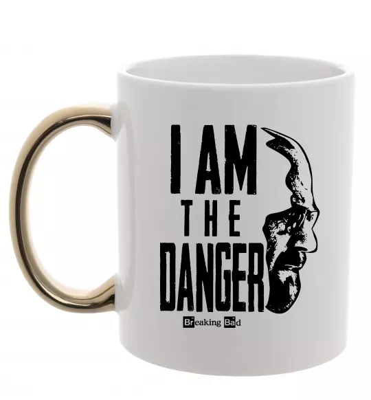 Чашка с цветной ручкой I am the danger Breaking Bad Золото фото