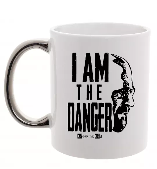 Чашка с цветной ручкой I am the danger Breaking Bad Серебро фото