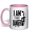 Чашка с цветной ручкой I am the danger Breaking Bad Нежно розовый фото